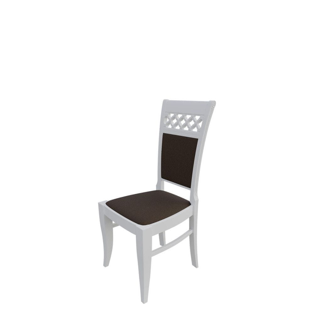 Veneti Jedálenská stolička MOVILE 29 - biela / tmavá hnedá 1
